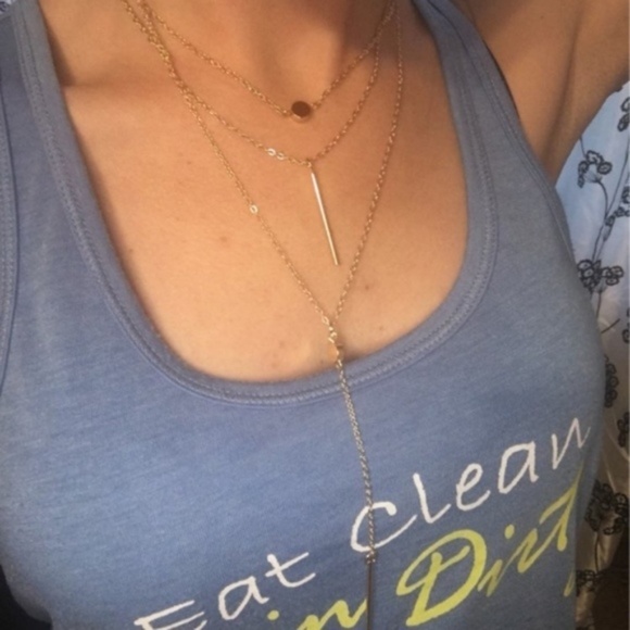 3 Layer Gold or Silver Necklace - Picture 5 of 7